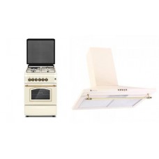 Aragaz rustic mixt Studio Casa FE50/553G+1EL și Hota ONDA Beige